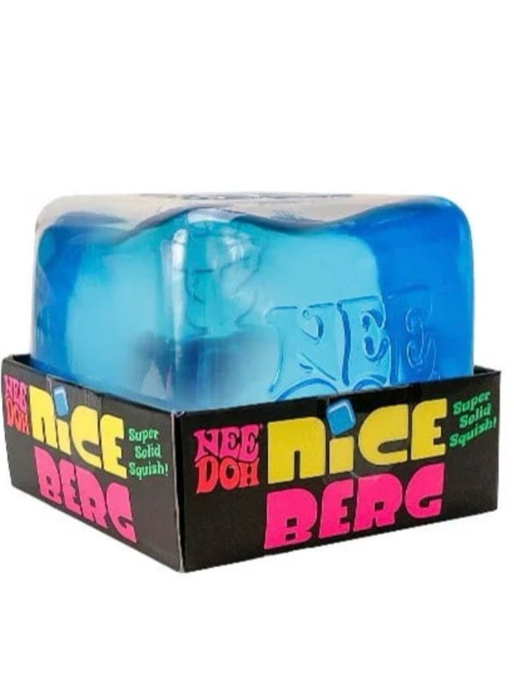 Nee Doh Nice Berg Blue Super Solid Squish Toy blue